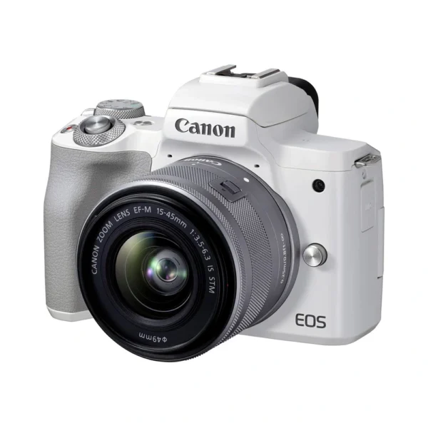 Canon EOS M50 Mark II Mirrorless Camera with 15-45mm Lens (White) - Image 2